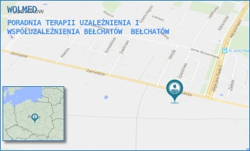 PORADNIA TERAPII UZALEŻNIENIA I WSPÓŁUZALEŻNIENIA BEŁCHATÓW - WOLMED - UL. ZAMOŚCIE 94,  BEŁCHATÓW
