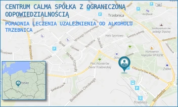 PORADNIA LECZENIA UZALEŻNIENIA OD ALKOHOLU - CENTRUM CALMA SPÓŁKA Z OGRANICZONĄ ODPOWIEDZIALNOŚCIĄ - UL. OBROŃCÓW POKOJU 9B,  TRZEBNICA