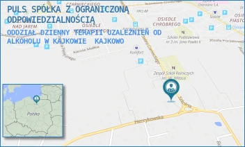 ODDZIAŁ DZIENNY TERAPII UZALEŻNIEŃ OD ALKOHOLU W KAJKOWIE - PULS SPÓŁKA Z OGRANICZONĄ ODPOWIEDZIALNOŚCIĄ - SZKOLNA 1,  KAJKOWO