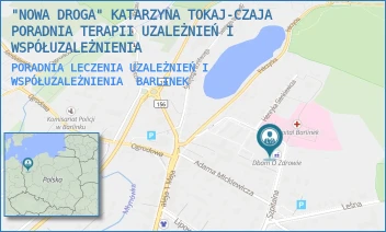 PORADNIA LECZENIA UZALEŻNIEŃ I WSPÓŁUZALEŻNIENIA - "NOWA DROGA" KATARZYNA TOKAJ-CZAJA PORADNIA TERAPII UZALEŻNIEŃ I WSPÓŁUZALEŻNIENIA - SZPITALNA 11/104,  BARLINEK